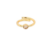 Elegant sterling silver ring featuring a golden-yellow citrine stone, perfect for uplifting everyday style